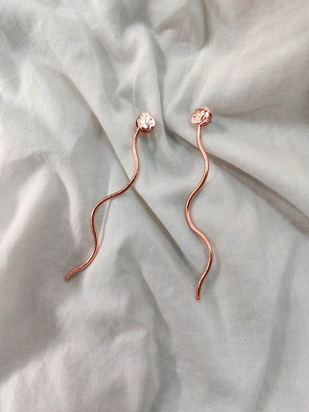 Rose Gold Plated Thread Sticks, Earrings - Shopberserk