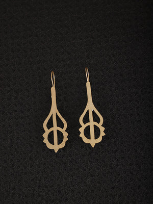 Gold Plated Frill Loops, Earrings - Shopberserk