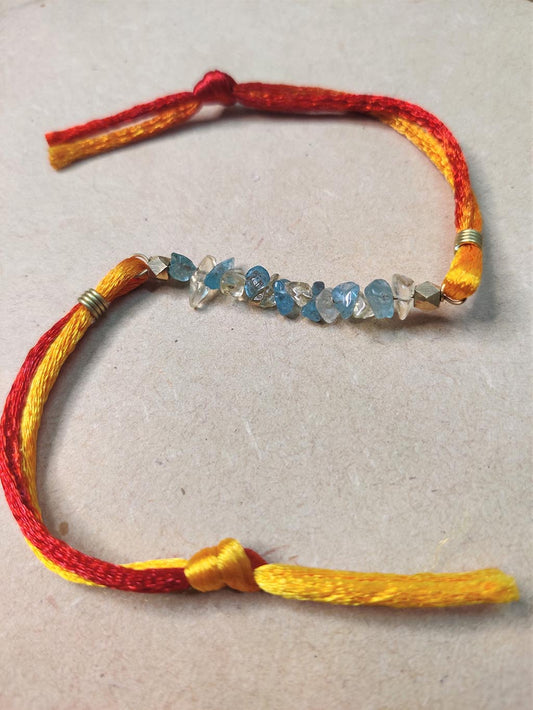 Apatite-Citrine Rakhi, Bracelets - Shopberserk