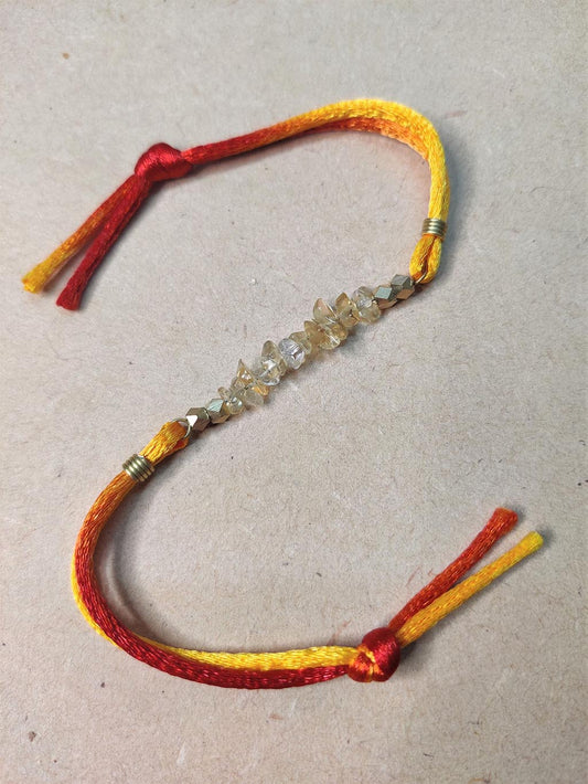 Citrine Rakhi, Bracelets - Shopberserk